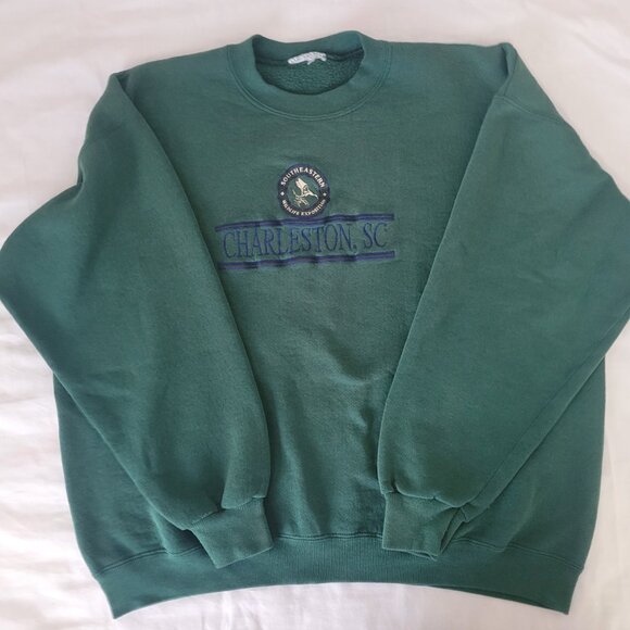 Vintage Charleston SC 1990s Embroidered Southeastern Wildlife Expo Sweatshirt - Picture 13 of 14